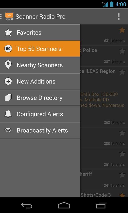 دانلود نرم افزار اسکنر رادیویی Scanner Radio Pro v4.0.1.1 برای اندروید