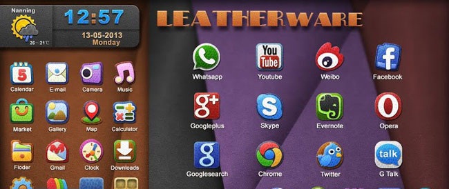 دانلود تم مخصوص اندروید Leatherware GOLauncher EX Theme برای اندروید